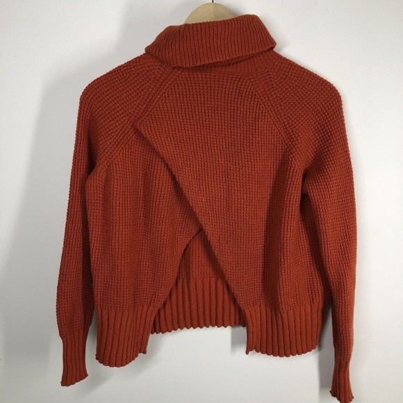 Madewell Eastbrook Crossback Turtleneck Sweater S Small Boxy Merino Wool Blend * - Picture 4 of 7